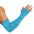 Ocean Blue (NOT Real) Glitter Print Sun Protection Arm Sleeves