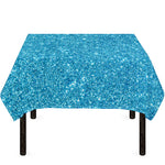 Ocean Blue (NOT Real) Glitter Print Tablecloth