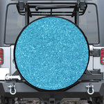 Ocean Blue (NOT Real) Glitter Print Tire Cover