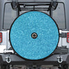 Ocean Blue (NOT Real) Glitter Print Tire Cover With Camera Hole