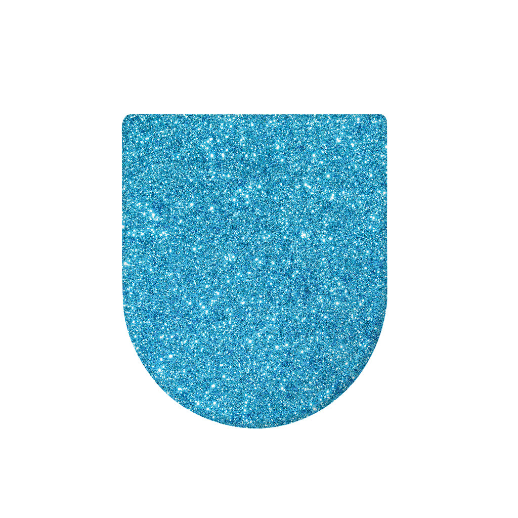 Ocean Blue (NOT Real) Glitter Print Toilet Lid Cover