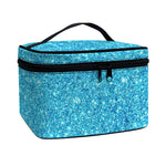 Ocean Blue (NOT Real) Glitter Print Travel Makeup Bag