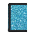 Ocean Blue (NOT Real) Glitter Print Trifold Wallet