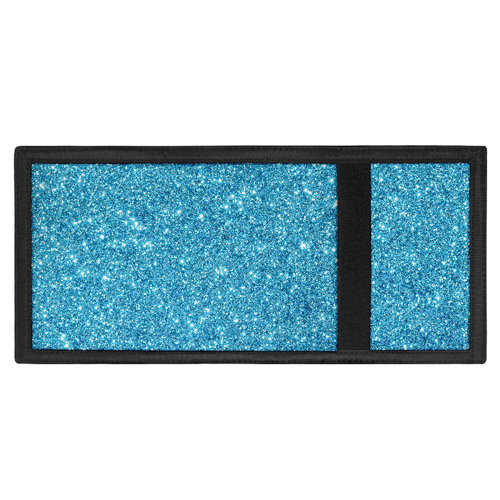 Ocean Blue (NOT Real) Glitter Print Trifold Wallet