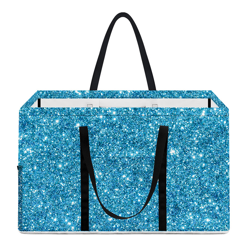 Ocean Blue (NOT Real) Glitter Print Utility Tote Bag