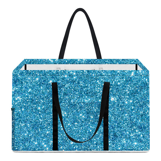 Ocean Blue (NOT Real) Glitter Print Utility Tote Bag
