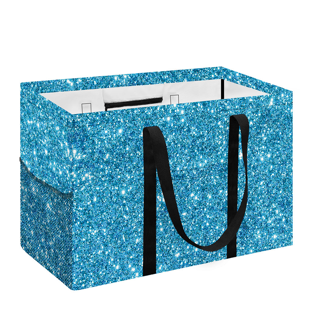 Ocean Blue (NOT Real) Glitter Print Utility Tote Bag