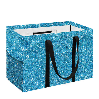 Ocean Blue (NOT Real) Glitter Print Utility Tote Bag