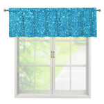 Ocean Blue (NOT Real) Glitter Print Window Valance