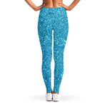 Ocean Blue (NOT Real) Glitter Print Women's Leggings