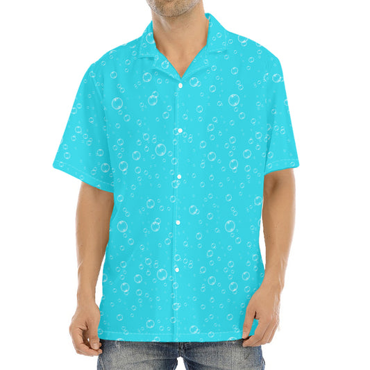 Ocean Bubble Pattern Print Aloha Shirt