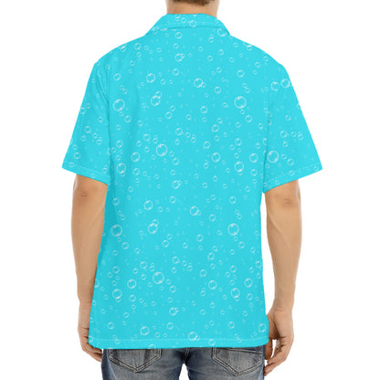 Ocean Bubble Pattern Print Aloha Shirt