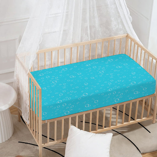 Ocean Bubble Pattern Print Baby Crib Sheet