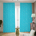Ocean Bubble Pattern Print Dimout Pencil Pleat Curtains