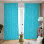 Ocean Bubble Pattern Print Blackout Pencil Pleat Curtains