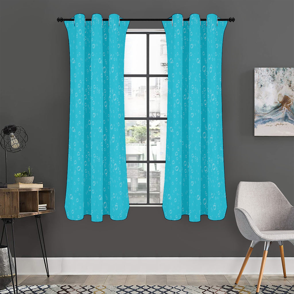 Ocean Bubble Pattern Print Curtain