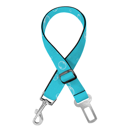 Ocean Bubble Pattern Print Dog Seat Belt
