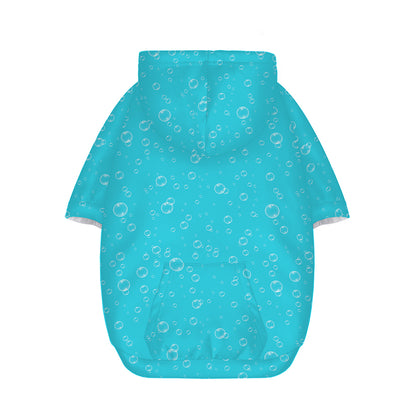 Ocean Bubble Pattern Print Dog Zip Up Hoodie