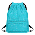 Ocean Bubble Pattern Print Drawstring Backpack