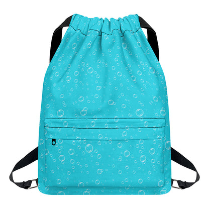 Ocean Bubble Pattern Print Drawstring Backpack