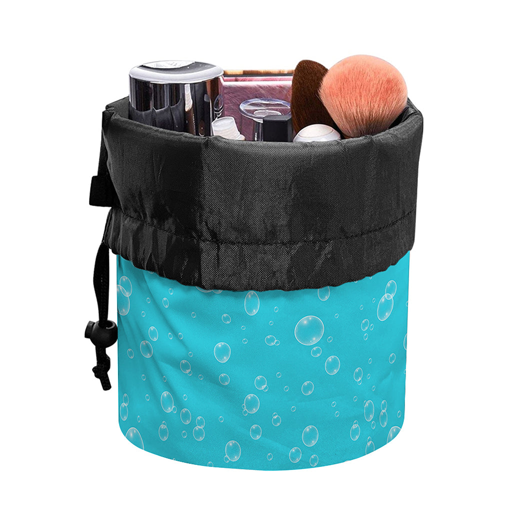 Ocean Bubble Pattern Print Drawstring Makeup Bag