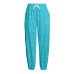 Ocean Bubble Pattern Print Fleece Lined Knit Pants