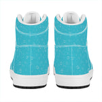 Ocean Bubble Pattern Print High Top Leather Sneakers