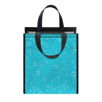 Ocean Bubble Pattern Print Insulated Lunch Tote