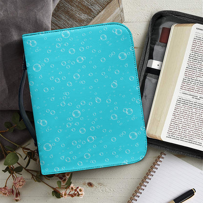 Ocean Bubble Pattern Print Leather Bible Cover