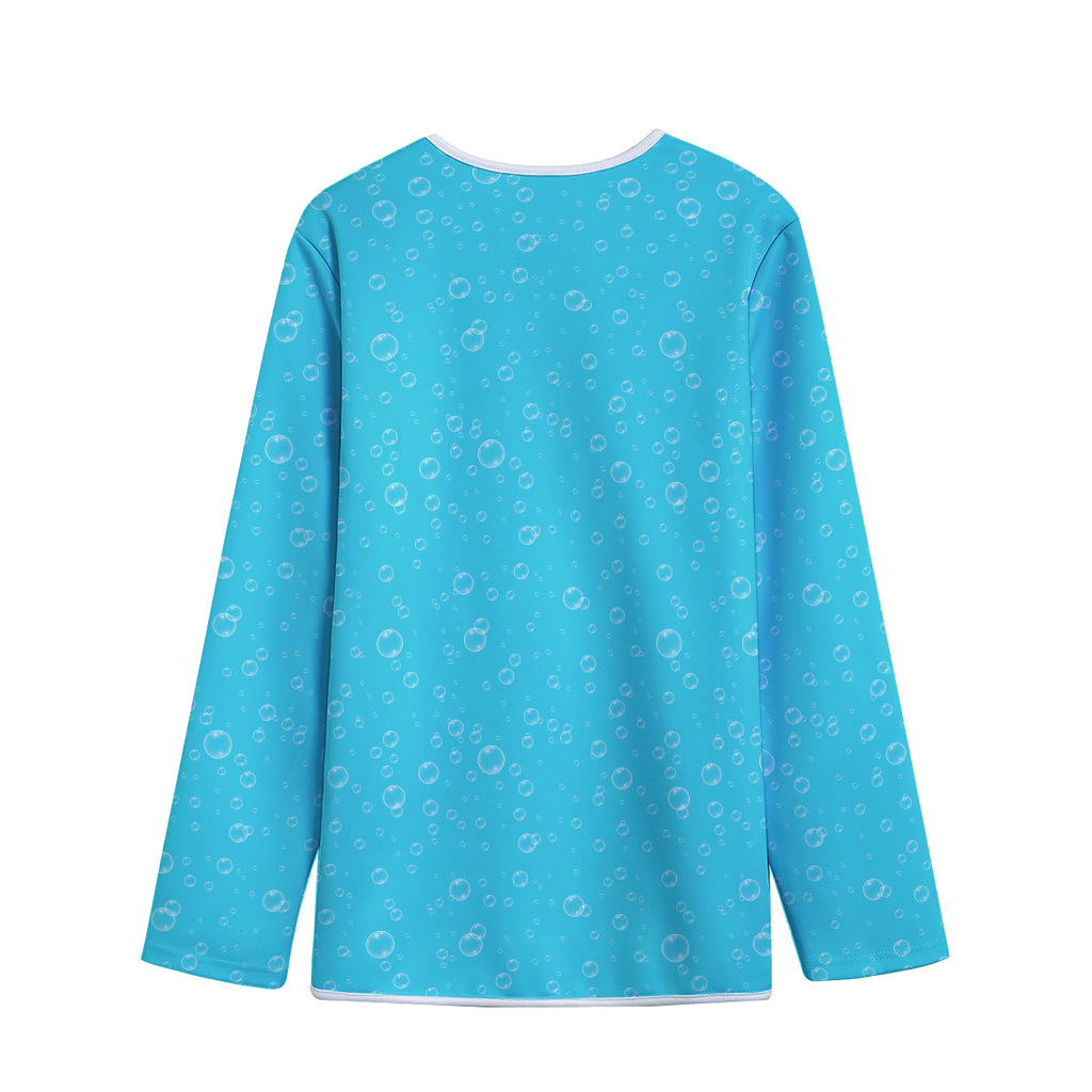 Ocean Bubble Pattern Print Long Sleeve Short Coat