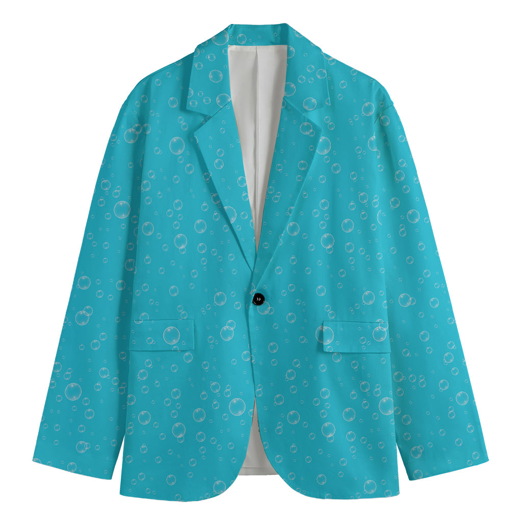 Ocean Bubble Pattern Print Men's Blazer