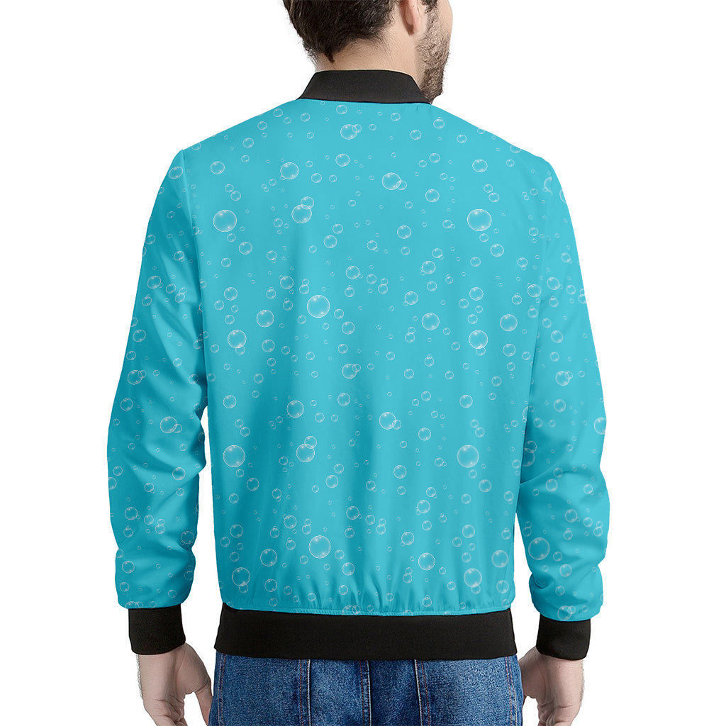 Ocean Bubble Pattern Print Men's Bomber Jacket