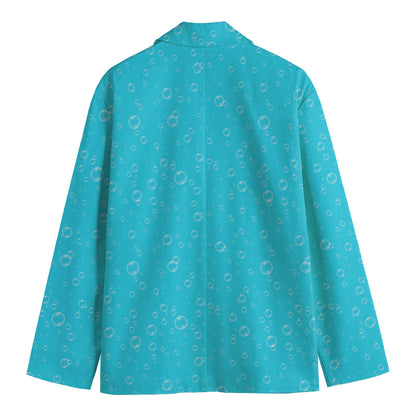 Ocean Bubble Pattern Print Men's Cotton Blazer