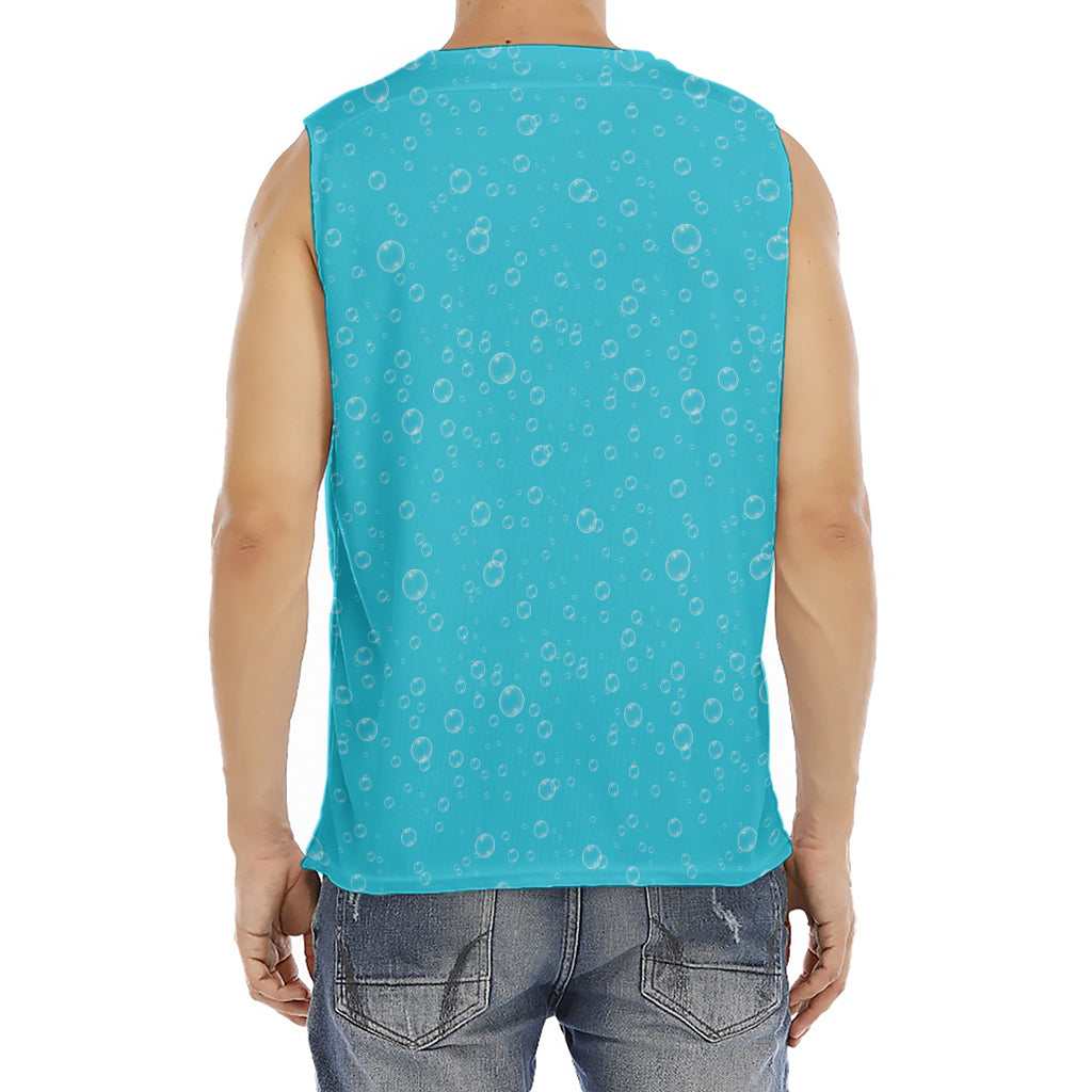 Ocean Bubble Pattern Print Men's Fitness Tank Top