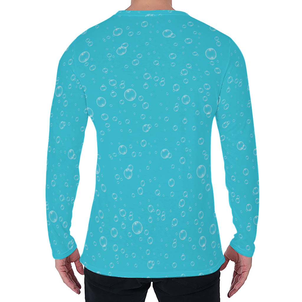 Ocean Bubble Pattern Print Men's Long Sleeve T-Shirt