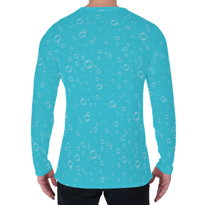 Ocean Bubble Pattern Print Men's Long Sleeve T-Shirt