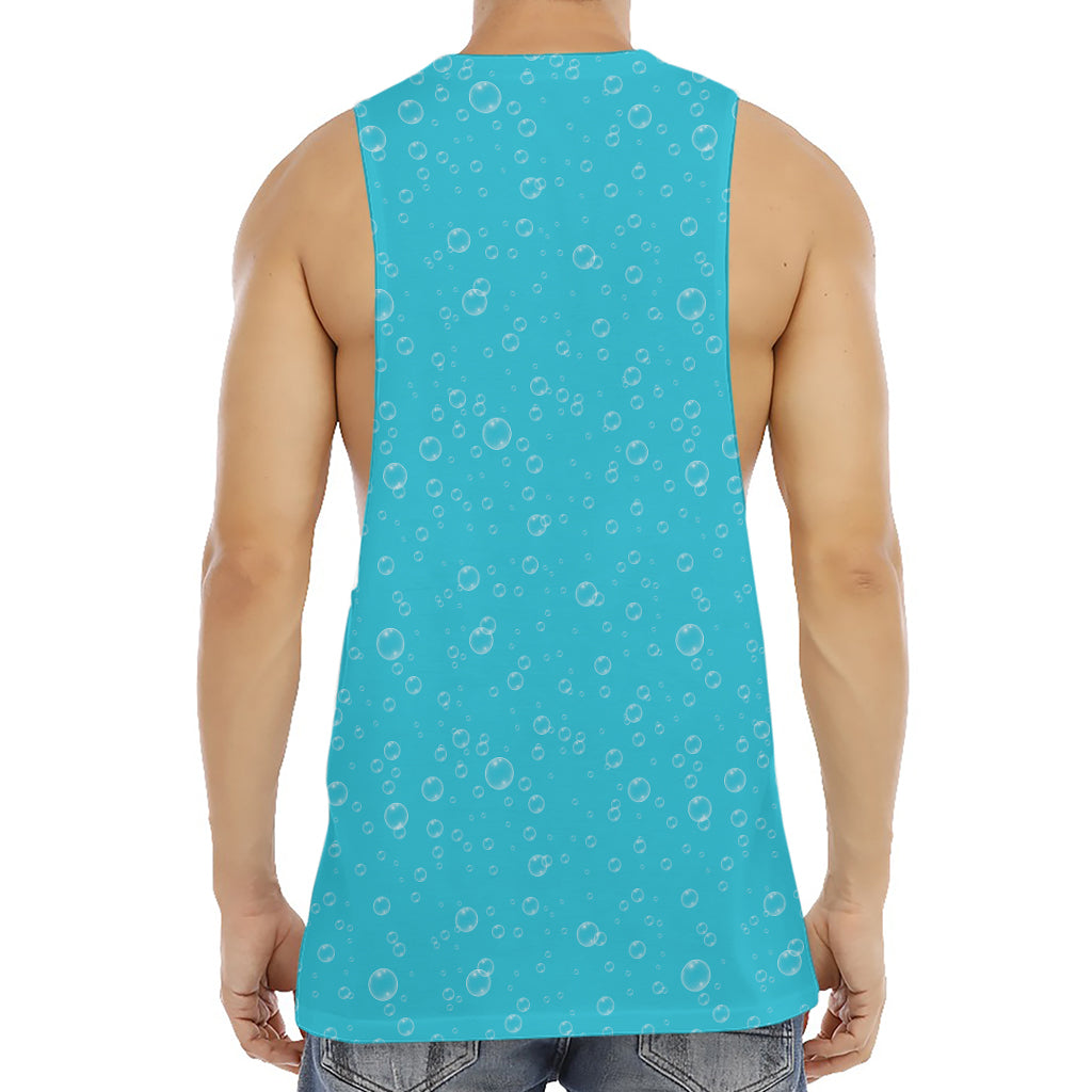 Ocean Bubble Pattern Print Men's Muscle Tank Top