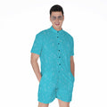 Ocean Bubble Pattern Print Men's Romper