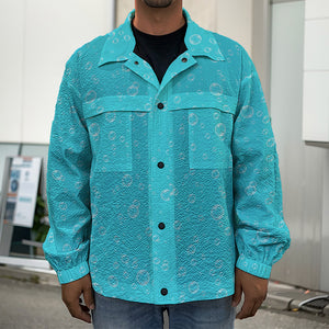 Ocean Bubble Pattern Print Men's Shirt Jacket