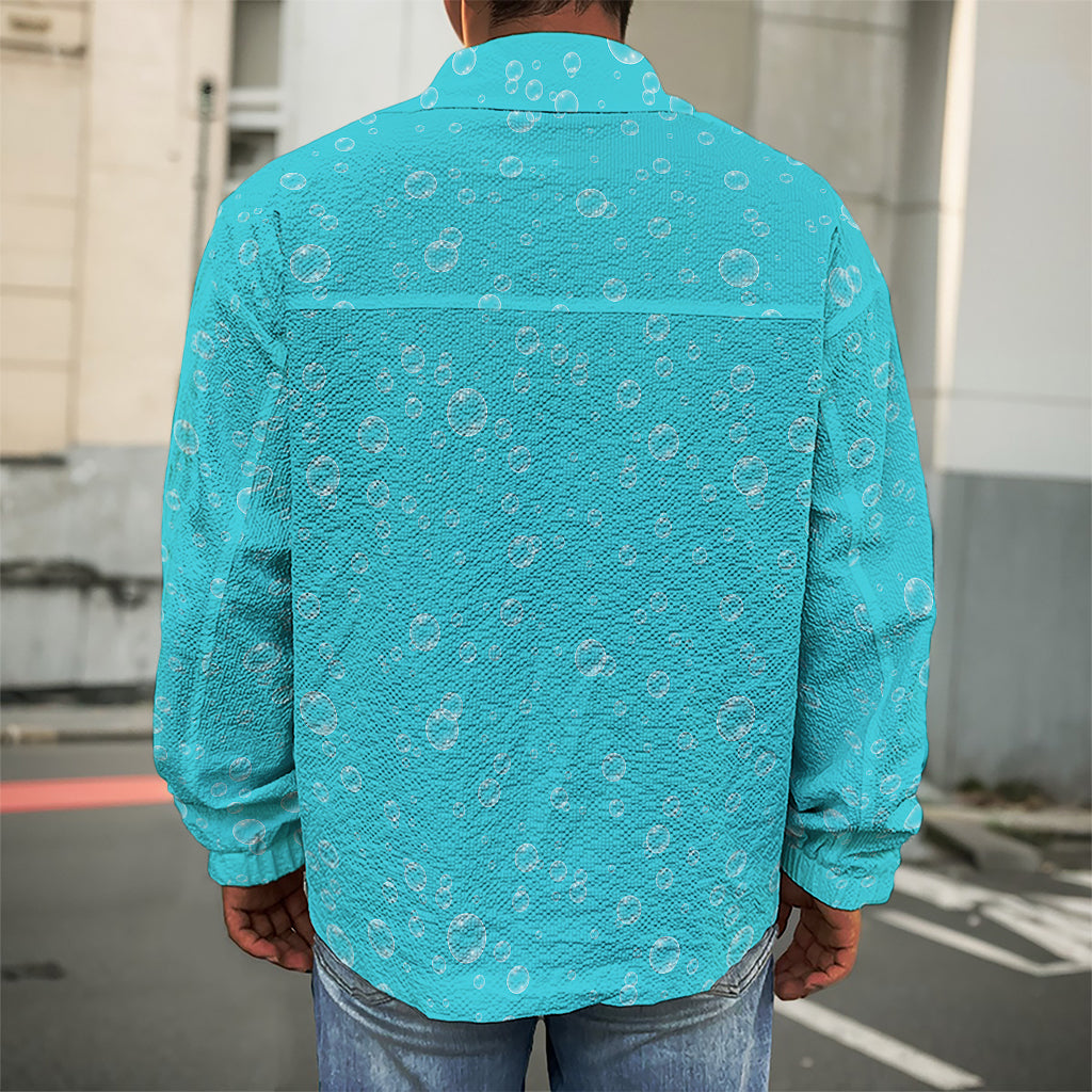 Ocean Bubble Pattern Print Men's Shirt Jacket