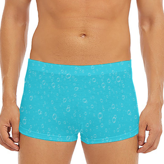 Ocean Bubble Pattern Print Men's Short Boxer Briefs