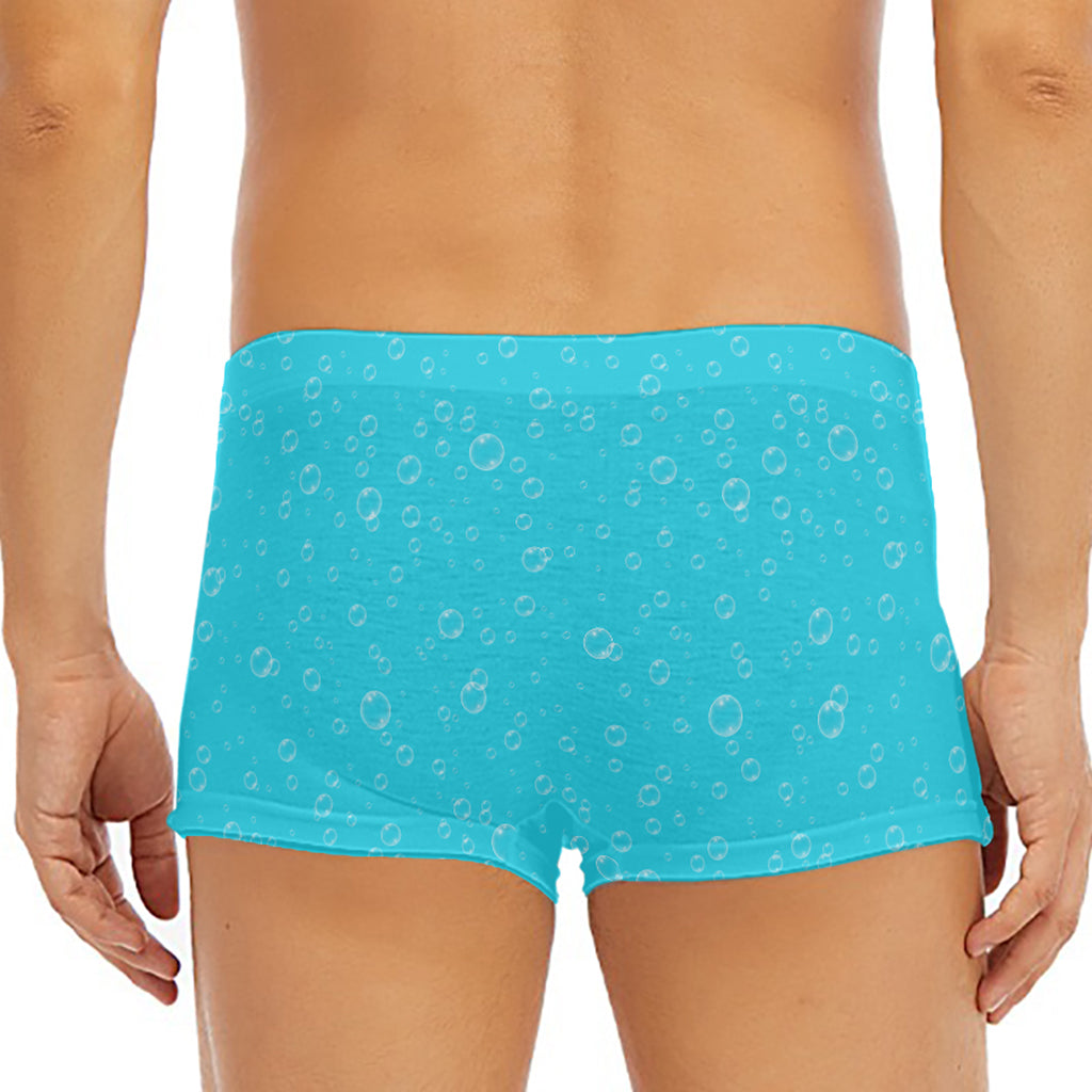 Ocean Bubble Pattern Print Men's Short Boxer Briefs