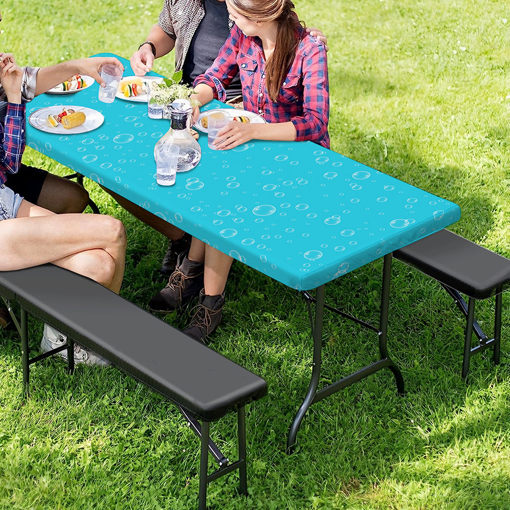 Ocean Bubble Pattern Print Picnic Table Cover