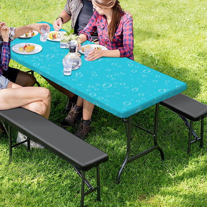 Ocean Bubble Pattern Print Picnic Table Cover