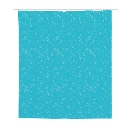 Ocean Bubble Pattern Print Polyester Shower Curtain