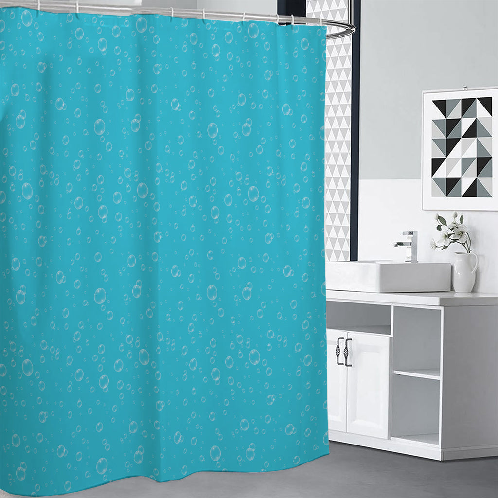 Ocean Bubble Pattern Print Shower Curtain