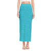 Ocean Bubble Pattern Print Side Slit Maxi Skirt