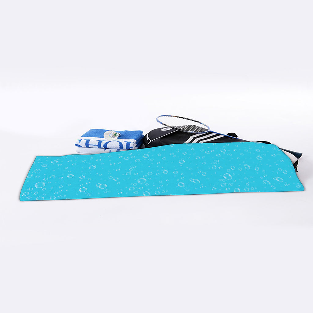 Ocean Bubble Pattern Print Sports Towel