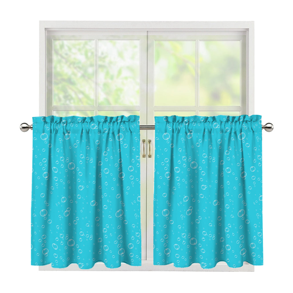 Ocean Bubble Pattern Print Tier Curtains
