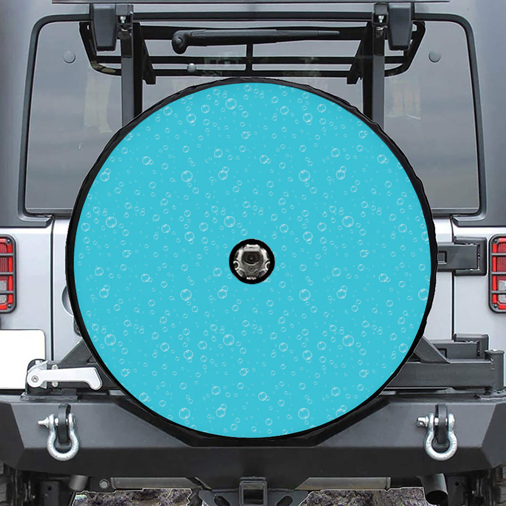 Ocean Bubble Pattern Print Tire Cover With Camera Hole